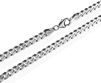 Produktbild von 50cm Echt 925 Sterling Silber Rhodiniert Panzerkette Massiv Breite 5,40mm, 31,5g