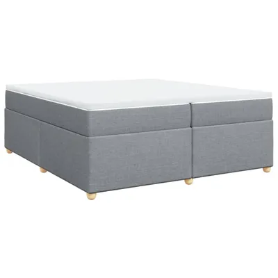 Obrázek produktu pro vidaXL Postel Boxspring s matrací Světle šedá 200x200 cm Látka