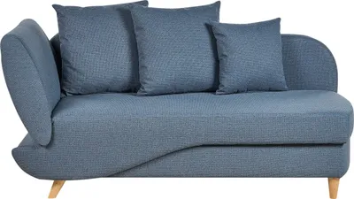 Produktbild von BELIANI Chaiselongue Linksseitig Dunkelblau Leinenoptik mit Bettkasten Dekokissen Modern Récamiere Liegesofa Sitzmöbel Wohnzimmer Jugendzimmer