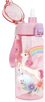 Productafbeelding van Kinderdrinkfles met Rietje, 600 ml, Lekvrij en Veilig