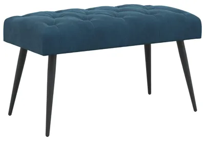Obrázek produktu pro Lavička vidaXL s knoflíkovým čalouněním, modrá, 80 x 40 x 46 cm, samet