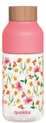 Produktbild von Quokka Ice, Plastikflasche Rosa Blumen, 570ml, 06997
