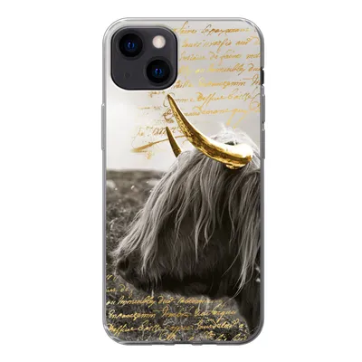 Produktbild von MuchoWow® Handyhülle Schutzhülle Hülle für iPhone 13 Schottischer Highlander - Gold - Hoorn Silikon Softcase Handy Hülle - Karteninhaber