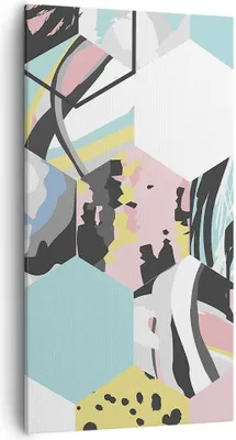 Produktbild von Bild auf Leinwand - Leinwandbild - Abstraktion modern - 55x100cm - Wand Bild - Wanddeko - Leinwanddruck - Bilder - Kunstdruck - Wanddekoration - Leinwand bilder - Wandkunst - PA55x100-3846
