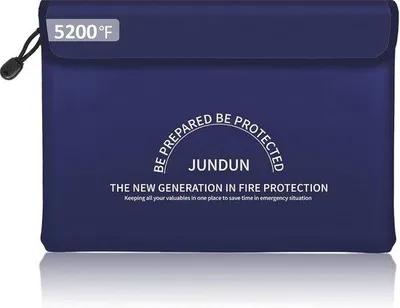 Produktbild von Famanu Dokumententasche feuerfest, wasserfest und isoliert - Blau