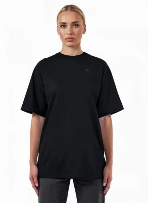 Image de Chemise ample pour femme Haram, broderie logo, col rond, tissu épais, col rond