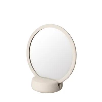Obrázek produktu pro Kosmetické zrcátko Blomus SONO, kosmetické zrcátko, koupelnové zrcátko, keramické, silikonové, Moonbeam, 69162