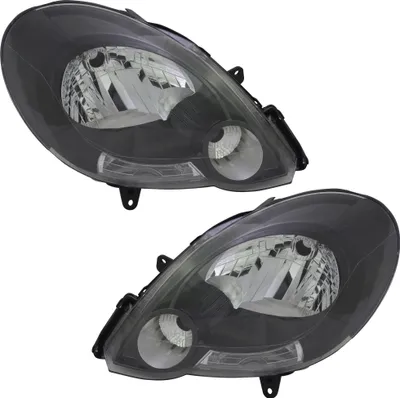 Produktbild von TYC Scheinwerfer Set für Renault Kangoo 2 7/2013- Schwarz Halogen H4 TFL LWR