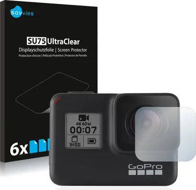 Produktbild von 6x Für GoPro Hero 7 Black (Linse) Schutzfolie Savvies Displayschutz Display Schutz Folie Klar Transparent