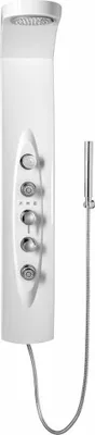 Produktbild von Polysan MOLA Eckig-Duschpaneel mit Thermostat-Armatur 210x1300mm, Weiß