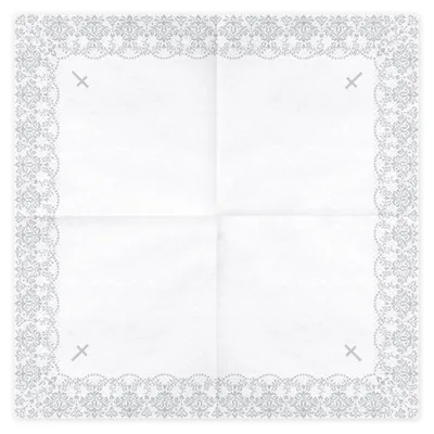 Immagine prodotto di Tovaglioli di carta 33x33 cm con motivo decorativo, 20 pezzi, bianco/argento