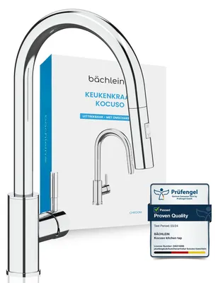 Obrázok produktu pre Kuchynská batéria Kocuso – otočná o 360 stupňov – Jednopáková zmiešavacia batéria z nehrdzavejúcej ocele