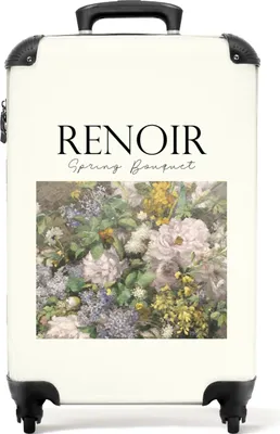 Produktbild von NoBoringSuitcases.com® Koffer Handgepäck Trolley Rollkoffer Kleine Reisekoffer mit 4 Rollen - Kunst - Renoir - Blumen - Alte Meister - Natur - Cabin Size < 55x40x23 cm & 55x40x20 cm - Fotokoffer - Kabinenkoffer - BoardgepäckHandgepäck Koffer 55x35x20 cm, 36L,