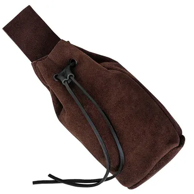 Produktbild von Mittelalterliche Gürtelbeutel aus Wildleder Kordelzug Schokolade