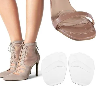 Produktbild von Silikon-Vorfußkissen für Damen | Antislip-Pads für hohe Absätze | bequem und halbe Größe - 3er-Pack