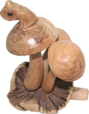 Produktbild von Dekoartikel Frosch auf Pilzen