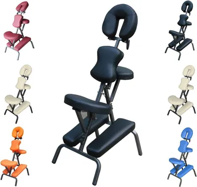 Productafbeelding van Ergonomische Stoel - Massagestoel Kruk - Professionele Behandeling - Hoge Draagkracht - 49x60x110 cm - Zwart