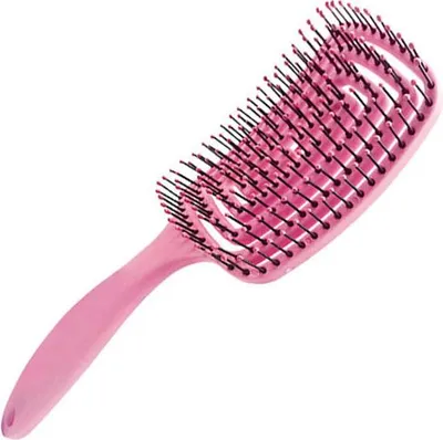 Produktbild von INF Ergonomische gebogene Bürste mit Belüftung für Kopfhautmassage Rosa