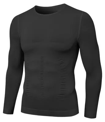 Produktbild von MEETYOO Shapewear Kompressionsshirt Herren Langarm Body Shaper Sportshirt Tight