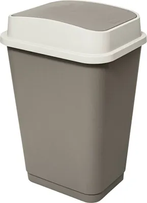 Image de Poubelle 50l plastique taupe - 5 five simply smart