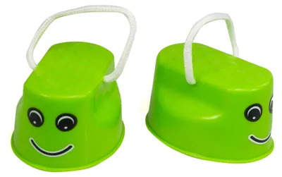 Produktbild von KIK KX7532 Kinderstelzen Kunststoff 10 x 5,5 x 6 cm 2 Stück grün