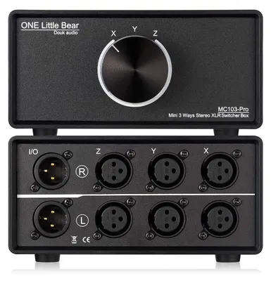 Productafbeelding van 3-in-1 XLR Audio Switch voor Balansgeluid