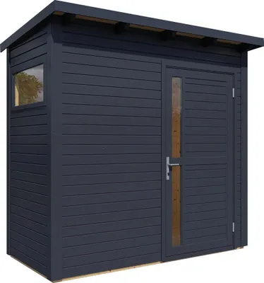 Produktbild von Bertilo Gartenhaus Pentus 1 - 19 mm anthrazit Pentus 1: 234x115 cm