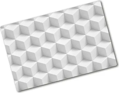 Produktbild von Tulup Glas Herdabdeckplatte - 80x52 cm - Glaskeramikkochfeld-Abdeckung Spritzschutz Glasabdeckplatte - Einteilig - Kunst: Modern & Klassisch - 3D-Abstraktion - Weiß