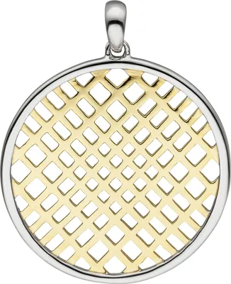 Produktbild von JOBO Anhänger rund 925 Sterling Silber bicolor vergoldet