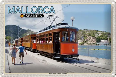 Produktbild von Blechschild Reise 30x20cm Mallorca Spanien Insel-Tram-Tranvia