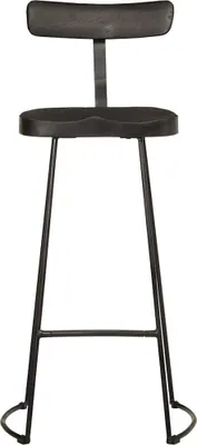 Image de vidaXL Tabouret de bar 2 pcs. noir 49x43x103 cm Mango massif