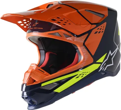 Produktbild von Alpinestars Supertech M8 Factory Motocross Helm, blau/orange, 2XL