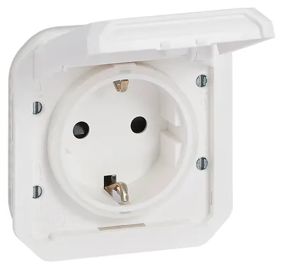 Produktbild von LEGRAND Plexo New Feuchtraum-Steckdose, Schuko, 16A, 250V, IP44, Ultraweiß