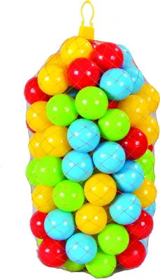 Produktbild von 100er Set Bällebad Bälle aus weichem Kunststoff, 7 cm Durchmesser, ab 12 Monaten