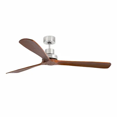 Produktbild von Energiespar Deckenventilator mit Fernbedienung Lantau-G Nickel Walnuss 168 cm