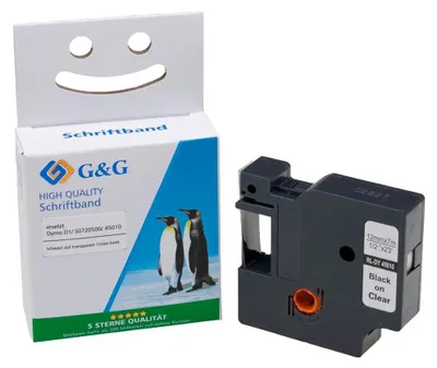 Productafbeelding van G&G 15569 G&G Schriftband kompatibel mit DYMO D1/ S0720500/ 45010