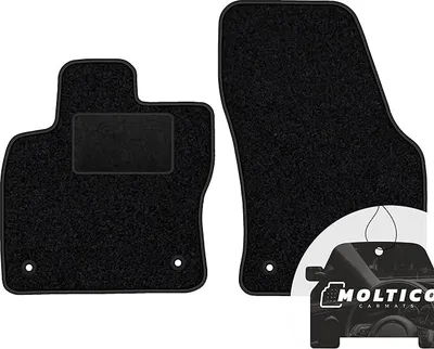Immagine prodotto di moto-MOLTICO tappetini anteriori auto velours tappetini auto nero set tappetini auto 2 pezzi adatto per Skoda Fabia IV dal 2021