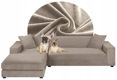 Produktbild von 2er Set Sofabezug - Beige - 2-Sitzer 145-185 cm - 3-Sitzer 190-230 cm - Stretch Couchbezug für Ecksofa