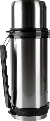 Produktbild von Edelstahl-Thermoskanne 1L mit Tragegriff Gurt Trinkbecher Thermosflasche Tee Kaffee
