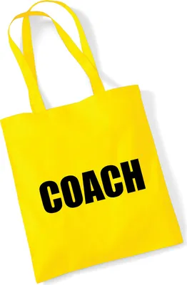 Produktbild von Huuraa Jutebeutel Coach Training 10 Liter Yellow Baumwolle Tasche Geschenkidee