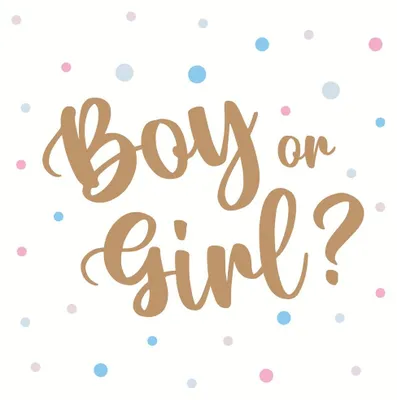 Produktbild von Servietten 33x33 cm - Boy or Girl