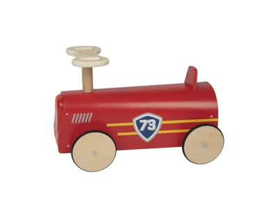 Produktbild von Playtive Rutschauto Schiebeauto Echtholz Retro Design ab 2 Jahren Gummireifen