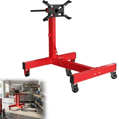 Image de Support de moteur XINZI en acier laqué, support pouvant supporter jusqu'à 680 kg, support pivotant, robuste et durable, pour garages et ateliers