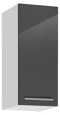 Image de Meuble haut de cuisine "Salma" - Gris graphite/Blanc - L 30 x H 72 cm