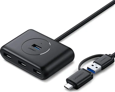 Obrázok produktu pre UGREEN USB 3.0 Hub s USB-C portom 1m - čierny
