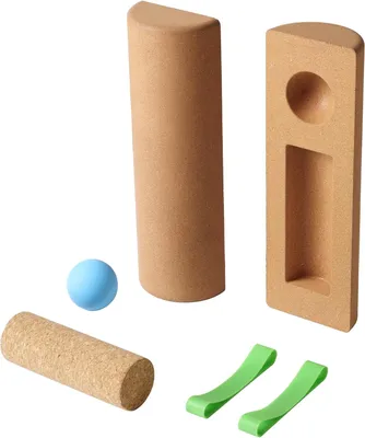 Produktbild von Balance Board Set 4-in-1, für Fuß und Knöchel, mit Balanceblöcken und Massageball, für Physiotherapie