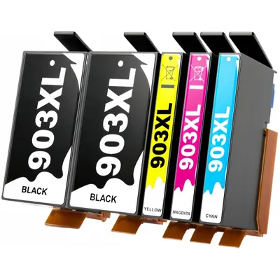 Produktbild von 5er 903XL Multipack Druckerpatronen Kompatibel für HP 903XL Officejet 6950 6962 Pro 6960 6968 6970 6971 6961 6974 6963 6975 6964 All-in-One (5er-Pack)