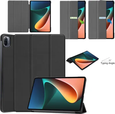 Produktbild von Für Xiaomi Mi Pad 5 / 5 Pro 11.0 Zoll Tablet Tasche 3 folt Wake UP Smart Cover Etuis Schwarz