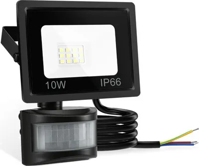 Immagine prodotto di Izrielar Faretto LED con rilevatore di movimento 4X 10W, impermeabile IP66, faretto da giardino, proiettore LED 6000K