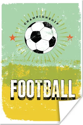 Produktbild von MuchoWow® Poster Zitate - Jahrgang - Fußball - Meisterschaft - Sport - Fußball 20x30 cm - Papierdruck